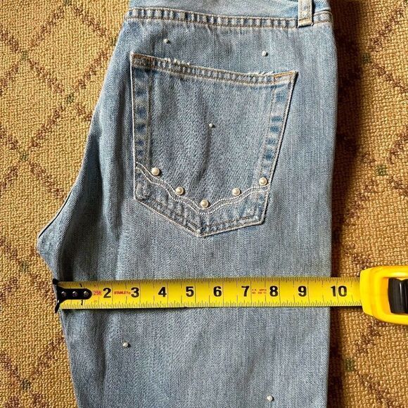 Jonathan Simkhai Embellished Pearl / Beaded distressed jeans NWOT 25 - Picture 12 of 12
